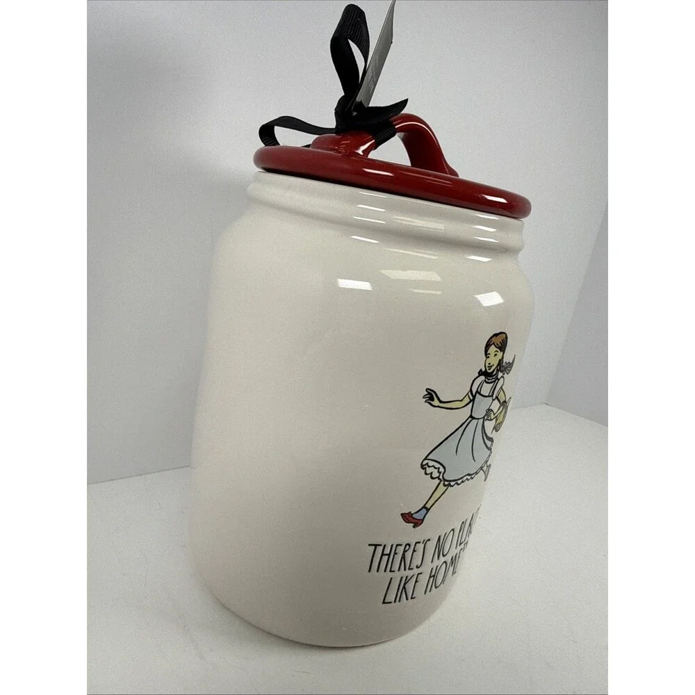 RAE DUNN Wizard Of Oz There’s No Place Like Home Canister W/Dorothy Red Lid
